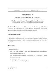 Town and Country Planning (Coal and Petroleum Development) (Notification) (Wales) Direction 2026