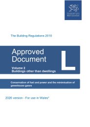 Conservation of fuel and power and the minimisation of greenhouse gases. Volume 2 - buildings other than dwellings (2026 version - for use in Wales)