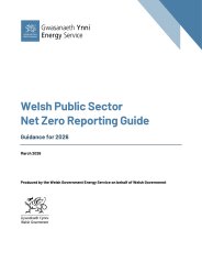 Welsh public sector net zero reporting guide. Guidance for 2026