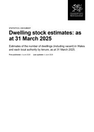 Dwelling stock estimates: as at 31 March 2025