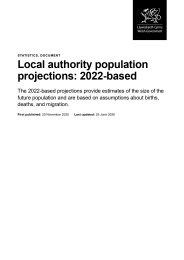 Local authority population projections for Wales: 2022-based