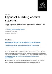 Lapse of building control approval