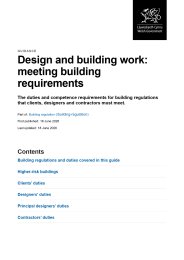 Design and building work: meeting building requirements