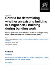 Criteria for determining whether an existing building is a higher-risk building during building work