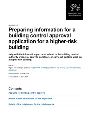 Preparing information for a building control approval application for a higher-risk building