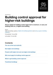 Building control approval for higher-risk buildings