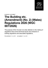Building etc. (Amendment) (No. 2) (Wales) Regulations 2026