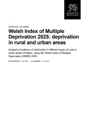 Welsh index of multiple deprivation 2025: deprivation in rural and urban areas