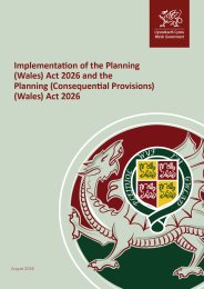 Implementation of the Planning (Wales) Act 2026 and the Planning (Consequential Provisions) (Wales) Act 2026