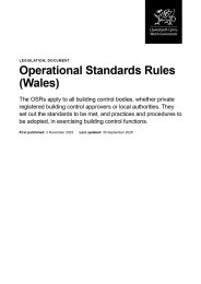 Operational standards rules (Wales)