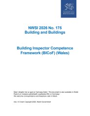 Building inspector competence framework (BICoF) (Wales)