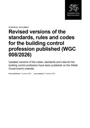 Notice of approval: revised codes, standards and rules for the building control profession