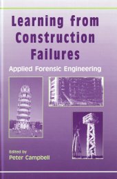 Learning from construction failures: applied forensic engineering. Chapters 7-12