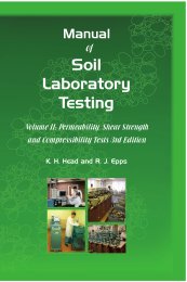 Manual of soil laboratory testing. Vol. II: Permeability, shear strength and compressibility tests