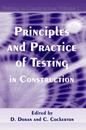 Testing in construction Volume 1: Principles and practice of testing in construction