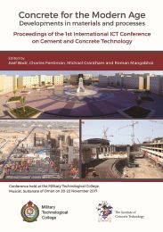 Concrete for the modern age. Developments in materials and processes. Proceedings of the 1st international conference on cement and concrete technology