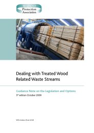 Dealing with treated wood related waste streams: guidance note on the legislation and options