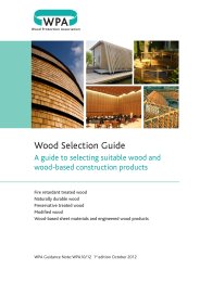 Wood selection guide: a guide to selecting suitable wood and wood-based construction products