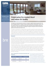Preservative pre-treated wood and indoor air quality