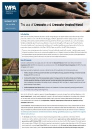 Use of creosote and creosote-treated wood