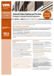 External Timber Cladding and Fire Risk - guidance to amended Building Regulations