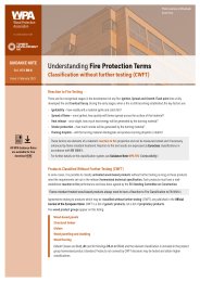 Understanding fire protection terms classification without further testing (CWFT)