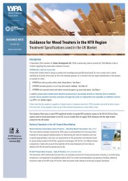 Guidance for Wood Treaters in the NTR Region. Treatment Specifications used in the UK Market