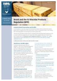 Brexit and the EU Biocidal Products Regulation (BPR)