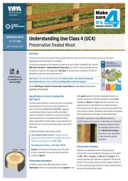 Understanding Use Class 4 (UC4). Preservative treated wood