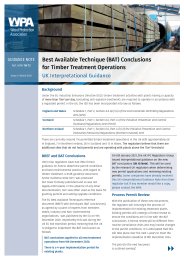 Best available technique (bat) conclusions for timber treatment operations. UK interpretational guidance