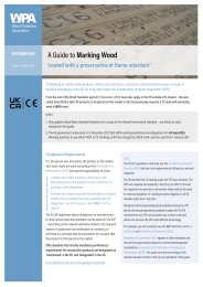 A guide to marking wood. Treated with a preservative or flame retardant