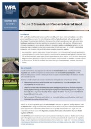 Use of creosote and creosote-treated wood