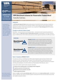 WPA Benchmark Scheme for Preservative Treated Wood