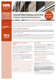 External Timber Cladding and Fire Risk. Guidance to amended Building Regulations