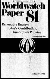 Renewable energy: today's contribution, tomorrow's promise