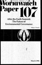 After the Earth Summit: the future of environmental governance