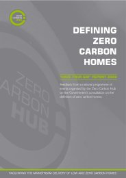 Defining zero carbon homes: 'Have your say' report 2009