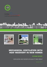 Mechanical ventilation with heat recovery in new homes: interim report