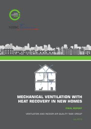 Mechanical ventilation with heat recovery in new homes - final report