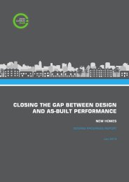 Closing the gap between design and as-built performance. New homes. Interim progress report