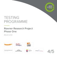 Testing programme - Rowner research project - phase one