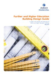 Further and higher education building design guide. A guide to the design and protection of further and higher education buildings.